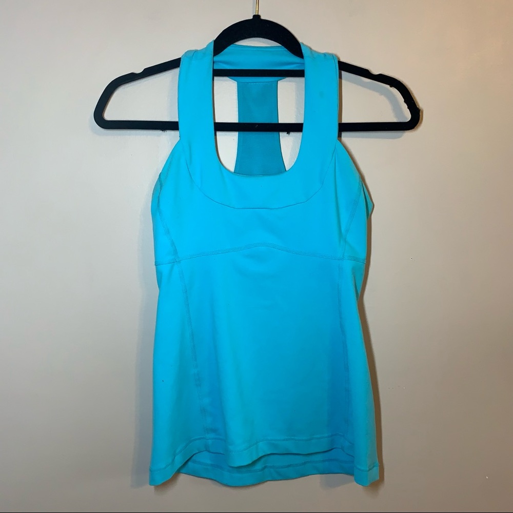 Sz. 6 Lululemon blue square neck tank top